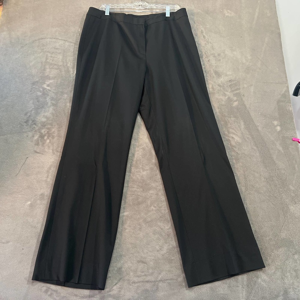 Lafayette 148 Pants Women's 14 Black Menswear Trousers